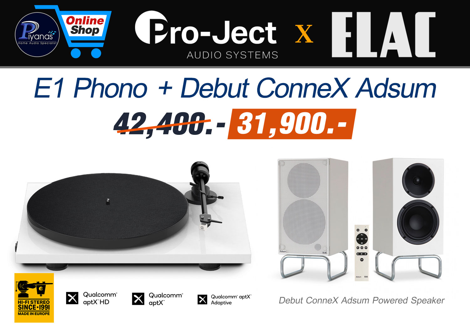 E1 Phono  + Debut ConneX Adsum